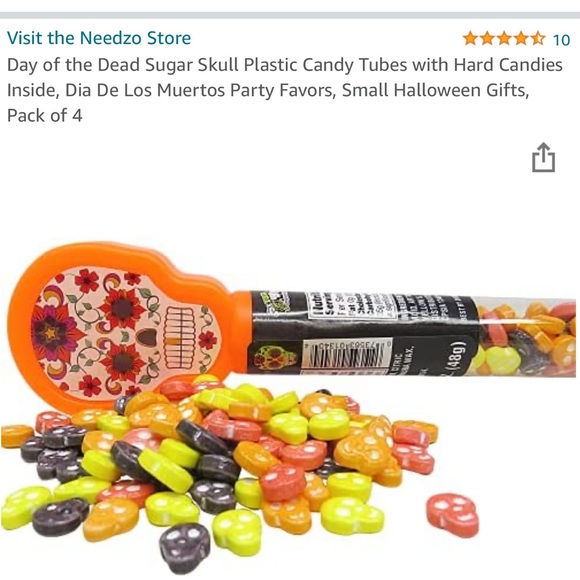Sugar Skull Plastic Candy Tubes with Hard Candies Inside,Party Favors,NWT - Picture 3 of 10